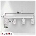 Lampa sufitowa LED szyna SPOT oprawa halogenowa 4x GU10 TUBA BIAŁA srebrna aluminiowa listwa punktowa do wnętrz