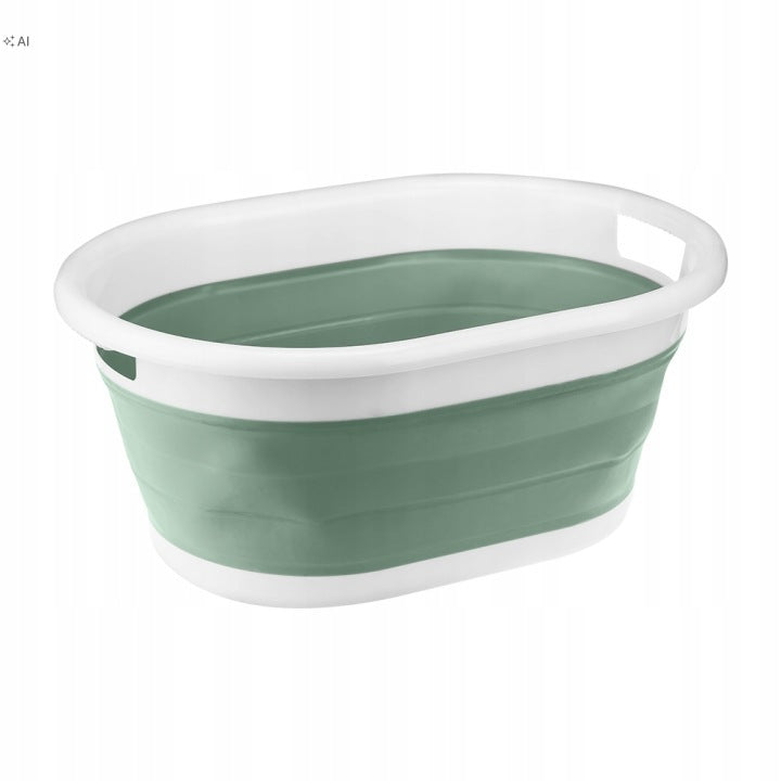 Duża miska silikonowa składana kosz na pranie składany okrągły compact balia łazienkowa, pojemnik 20 l, 54 × 40 × 23