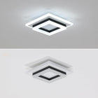 Lampa Sufitowa LED Plafon Czarna Kwadratowa Nowoczesna do Salonu 24W 6500K oprawa z wbudowanym źródłem światła zimna
