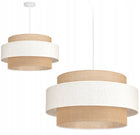 Lampa wisząca sufitowa żyrandol abażur nowoczesna boho juta BEŻ loft LED tekstylna oprawa E27 1 punkt 60 w wysokość 100