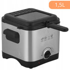 Olejowa frytkownica 1,5l tradycyjna tłuszczowa 1000W stal nierdzewna 1000 w srebrny/szary