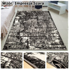 Nowoczesny Dywan BCF Shiraz 200x300 2x3 Szare Brązowy Bordo do Pokoju polipropylenowy prostokątny wzór kwiatowy salon