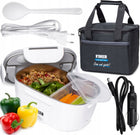 Elektryczny lunch BOX termos obiadowy pojemnik 24V samochodowy biurowy podgrzewacz do posiłków 1100 ml, na ciepły obiad