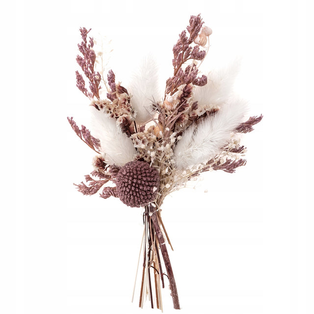 Suszone kwiaty mini bukiet zestaw gałązek dpCraft naturalne scrapbooking do stroików, wianków i dekoracji wnętrz, wysokość 20 cm