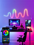 Taśma LED RGB 5m Wodoodporna Pilot Aplikacja IP65 5V USB Neon Elastyczny oświetlenie dekoracyjne wielokolorowe do