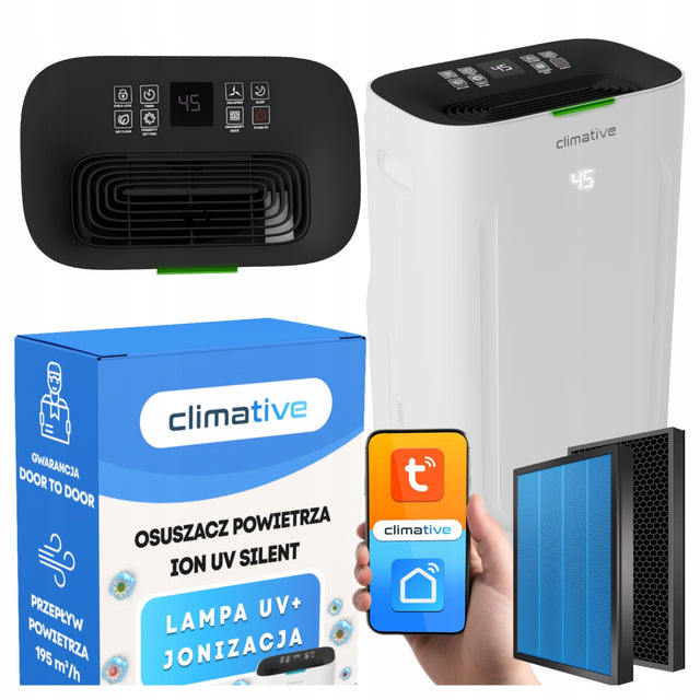 Osuszacz powietrza Climative UV Silent 420 w 20l higrometr+filtr+jonizacja