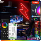 Zestaw taśma LED neon 15m RGB 1x15m aplikacja BT tuya pilot zasilacz montaż wielobarwna, ściemniana IP67 24V 120W do