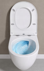 Miska WC wisząca wirowa cersanit ZEN PRO oval z deską wolnoopadającą slim bezkołnierzowa, odpływ poziomy, rimless