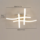 Lampa sufitowa LED żyrandol biały+chrom nowoczesna do salonu z pilotem 28W oprawa wisząca aluminiowa 4-punktowa