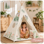Tipi namiot dla dzieci teepee wigwam poduszka stabilizator leśne zwierzątka domek do zabawy, kryjówka, bawialnia