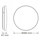 Plafon LED Lampa Łazienkowa Sufitowa Oprawa Natynkowa 36W 2880lm 4000K IP44 do wilgotnych pomieszczeń, okrągła, biała