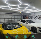Lampa LED hexagon 14szt Panel Oświetlenie Warsztat Garaż Dom 515x 297 6500K plafon sufitowy, zimna biel, zintegrowane