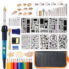 Lutownica pirograf zestaw hotair WEP 60W wypalarka drewna dcs3kit5 do elektroniki, oporowa, 480°C, 240V