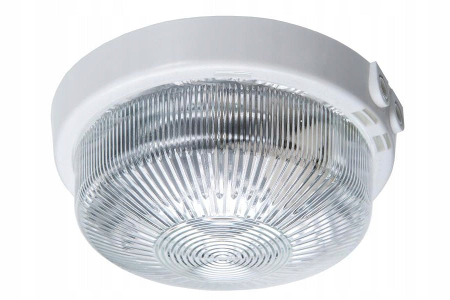 Mocna oprawa Warsztatowa lampa garaż plafon - IP44 sufitowa natynkowa, gwint E27, 100 w, biała, do pomieszczeń