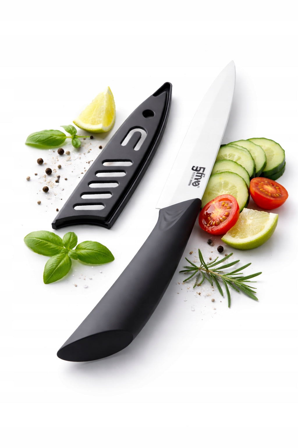 Nóż Ceramiczny Zirco 24.5 cm Ostrze Ceramiczne Etui Do Warzyw Owoców Mięsa kuchenny przyrząd uniwersalny, plastikowa