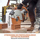 Elektryczna przecinarka tarczowa do betonu Evolution R350DCT 350 mm piła do posadzek, bruzdownica, głębokość cięcia 130