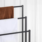 Wieszak łazienkowy na ręczniki stojak metalowy do łazienki suszarka loft drążek 440 mm 740 mm czarny