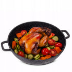 GARNEK 5,5 L MARMUROWY Patelnia Wok BRYTFANNA POKRYWA INDUKCJA GAZ KAMILLE garnek tradycyjny 32 cm 5.5 l aluminiowe