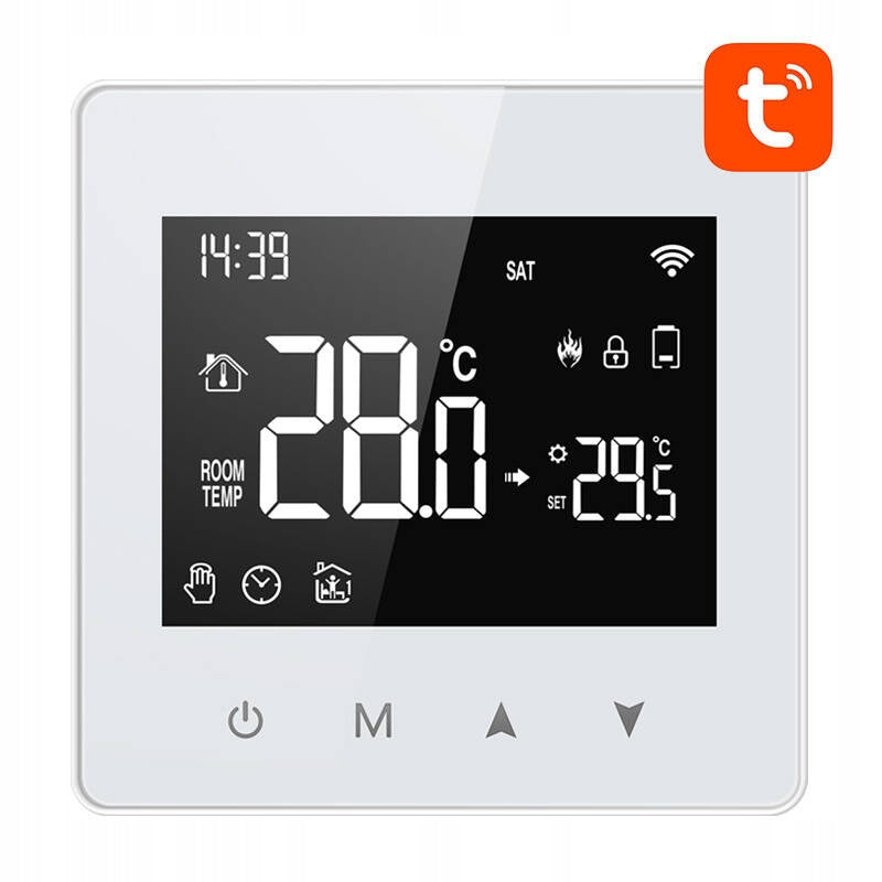 Inteligentny Termostat Avatto WT198 WiFi tuya Sterownik Temperatury LED regulator pokojowy do ogrzewania, automatyka