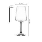 Kieliszki do wina białego 390ml kpl 6szt aurea eleganckie premium lampki degustacyjne, szkło bezbarwne, można myć w