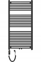 Grzejnik łazienkowy elektryczny pionowy Mexen Mars 1200x600 wodny czarny 600 mm 1200 mm grzewcza