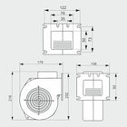 Dmuchawa wentylator pieca CO WPA 117 MOCNY 40W klapka przewód 2mb Oryginał