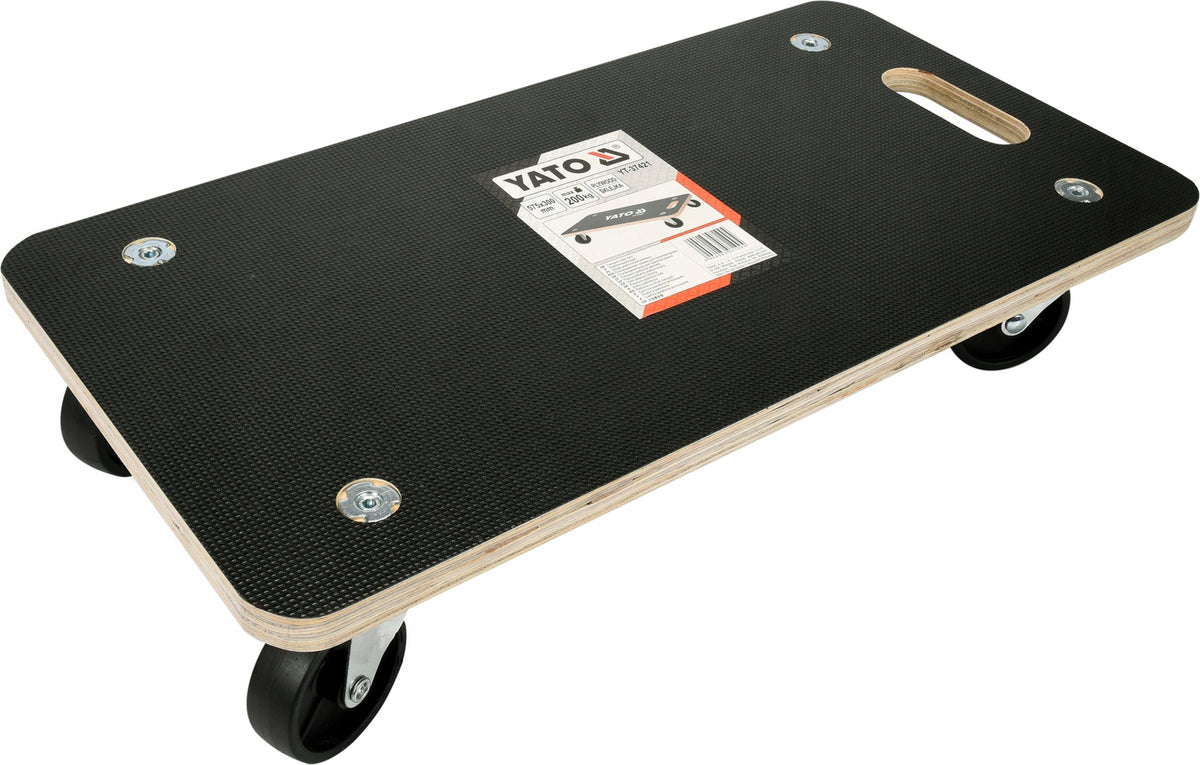 Wózek platforma transportowa yato do przewożenia ciężkich przedmiotów, udźwig 200 kg, 57,5 x 30 cm, czarna