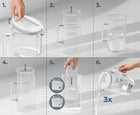 Dzbanek szklany wessper D2 borosilicate 3l + 1x wkład filtr wody wessper dzbanek filtrujący biały