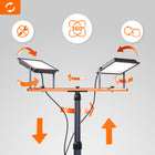 Zestaw Halogen LED Budowlany 2X 100W Naświetlacz Lampa Robocza na Statywie do garażu i warsztatu, neutralne światło