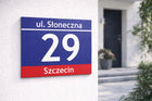Tabliczka adresowa PCV 40×30 cm – numer na dom, Kreator zaprojektuj sam oznaczenie posesji, szyld elewacyjny, płyta o