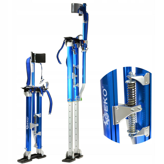 Geko szczudła budowlane wysokość robocza 62-101CM aluminium tylko 8kg 02116 regulowane, udźwig 102 kg, do prac na wysokości