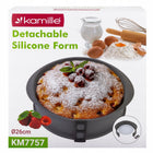 Tortownica forma silikonowa blacha do ciast ze szklanym dnem 26 cm kamille 2 l