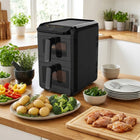 Frytkownica beztłuszczowa dwukomorowa pionowa 10l AIR fryer 2700W x50 wkład czarny