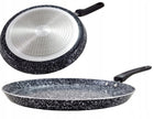 Patelnia granitowa do naleśników placków omletów niska 22 cm marmurowa powłoka, indukcja, jajka sadzone, zmywarka