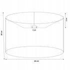 Lampa Wisząca Abażur Sufitowa Żyrandol LED Nowoczesna Loft E27 40 cm Złoty do salonu jadalni kuchni, oprawa na jeden