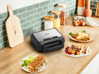 Opiekacz Gofrownica Panini do kanapek tefal UltraCompact SW383D10 3w1 nominalna srebrny/szary