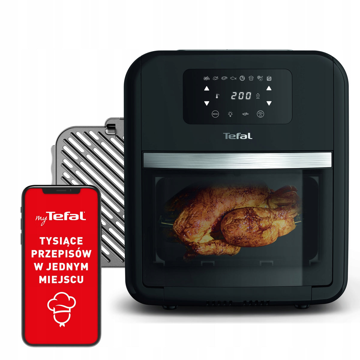Frytkownica beztłuszczowa tefal Air Fryer Grill FW5018do Smażenia Pieczenia czarny