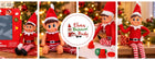 Oryginalny ELF psotnik elves behavin badly psotny skrzat chłopiec 40cm dekoracja bożonarodzeniowa, figurka świąteczna z