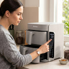 Frytkownica beztłuszczowa dwukomorowa pionowa panel boczny LED Air Fryer szary