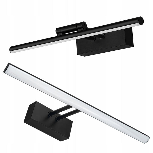 Kinkiet LED Łazienkowy Ścienny Lampa Nad Lustro Obraz 10W 40cm Neutralna czarna oprawa z tworzywa sztucznego, zintegrowane źródło światła