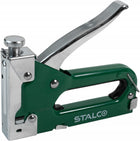 Zszywacz tapicerski Stalco S-21410 ręczny pistolet do mocowania tkanin i obicia mebli, obsługuje zszywki 4–14 mm