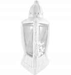 Znicz kapliczka szklany na wkłady biały połysk lampion na grób 32cm smukły latarnia cmentarna, ozdoba nagrobna, obudowa