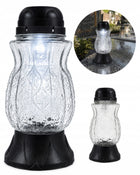 Znicz Solarny Fotowoltaiczny Piękny ornament kwiatowy lampion nagrobny LED na cmentarz, dekoracja grobu, ponad 75 h