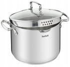 Garnek z pokrywą wysoki TEFAL Duetto 22cm indukcja 22 cm 6.1 l /Wzór stal nierdzewna