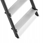 Drabina aluminiowa stalowa domowa higher 6 stopni 150 kg mocna podest roboczy, wysokość robocza 3,19 m, podest 119 cm