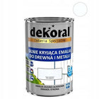 Dekoral emakol silnie kryjąca Emalia do drewna i metalu Biały Matowy 0,9l farba uniwersalna, wydajność 18 m²/l