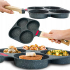 PATELNIA NA JAJKA 4 OTWORY DO JAJEK SADZONYCH PLACKÓW PANCAKES OMLETÓW kwadratowa 19 cm z powłoką nieprzywierającą