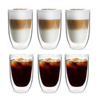 SZKLANKI TERMICZNE DO KAWY LATTE HERBATY VIALLI DESIGN 6x 350 ML PODWÓJNE espresso cappuccino napoje gorące