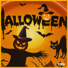 Duży zestaw talerzyki kubeczki serwetki słomki halloween dynia zastawa 96el akcesoria na przyjęcie tematyczne, imprezę