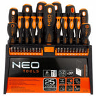 NEO TOOLS Zestaw wkrętaków i końcówek wkrętakowych śrubokręty bity 37 el. do prac montażowych, magnetyczne wymienne